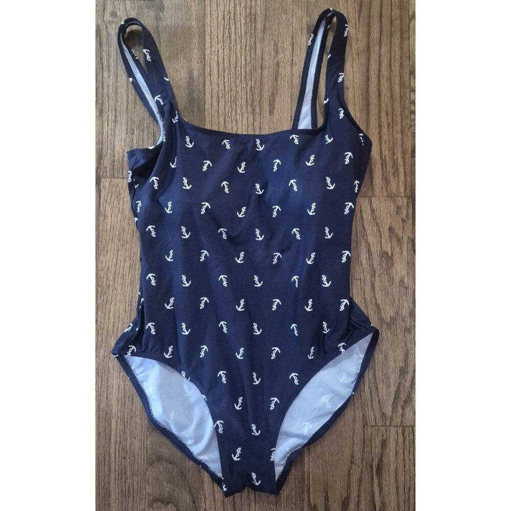 Tommy Hilfiger Anchor Sailor One Piece Swimsuit Bathingsuit Women's Size 14